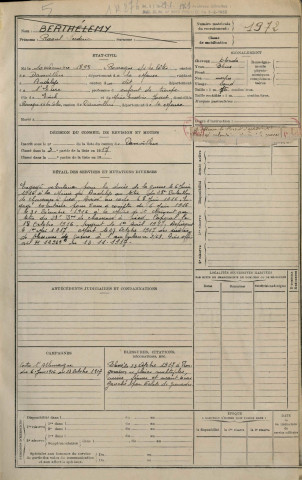 1918 - Registre matricules n° 1971-2308