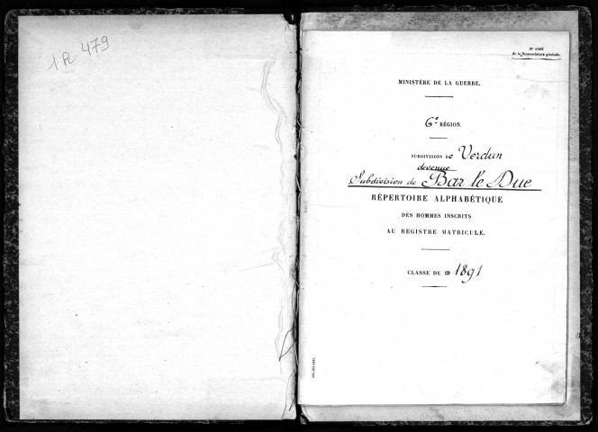 1891 - Répertoire alphabétique