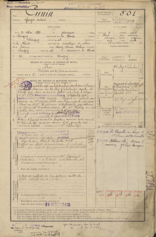 1904 - Registre matricules n° 501-1000