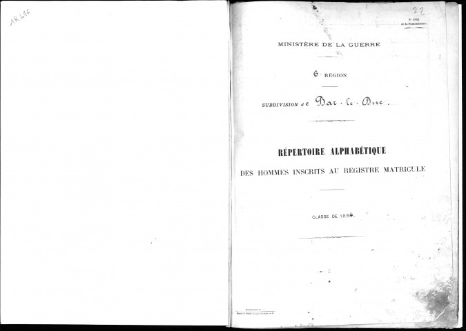 1894 - Répertoire alphabétique