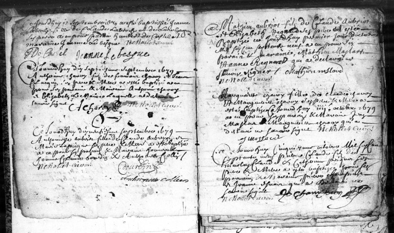 Baptêmes, Mariages, Sépultures (1679-1686)