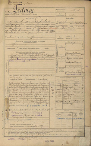 1900 - Registre matricules n° 1501-2109