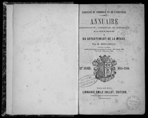 Annuaire administratif, commercial et industriel de la Meuse 1885-1887