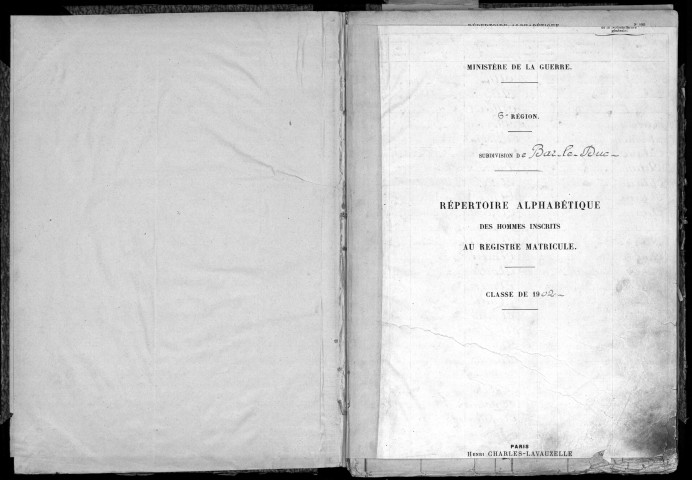 1902 - Répertoire alphabétique