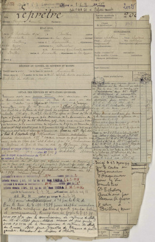 1914 - Registre matricules n° 2001-2210