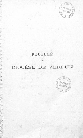 Pouillé du diocèse de Verdun, t.1, Verdun, Charles Laurent, 1888, 805 p.