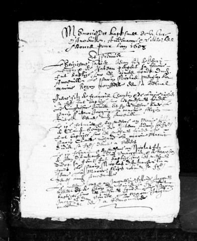 Baptêmes, Mariages, Sépultures (1608-1712)