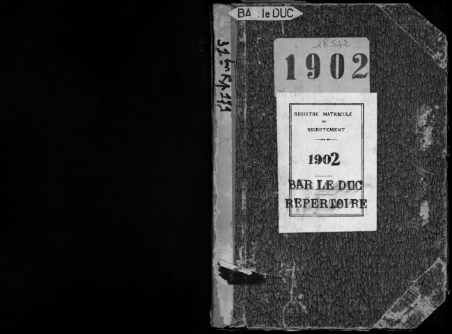 1902 - Répertoire alphabétique