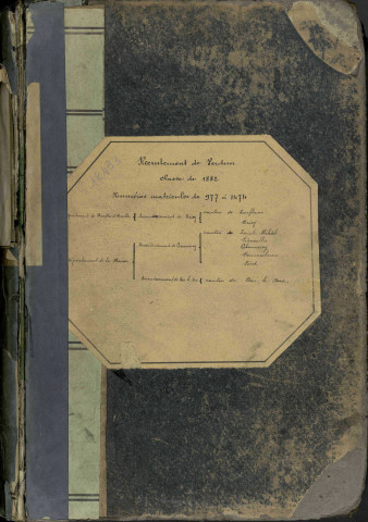 1882 -Registre matricules n° 977-1474 [et aussi cantons de Briey et Conflans]