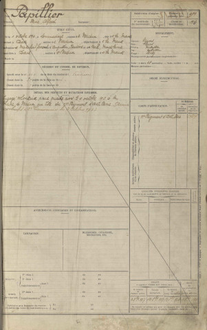 1913 - Etrangers à la subdivision : matricules n° 499-809