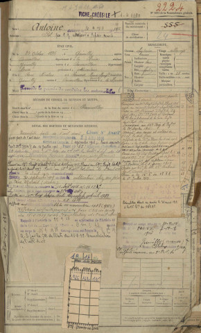 1916 - Registre matricules n° 2224-2594