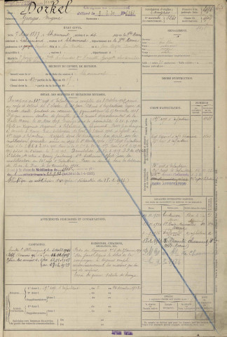 1907 - Etrangers à la subdivision : matricules n° 496 bis-590 [table dans 1 R 581]