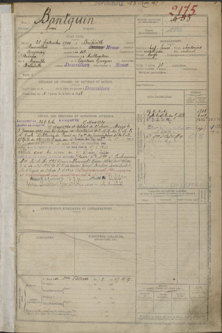 1920 - Registre matricules n° 2175-2511