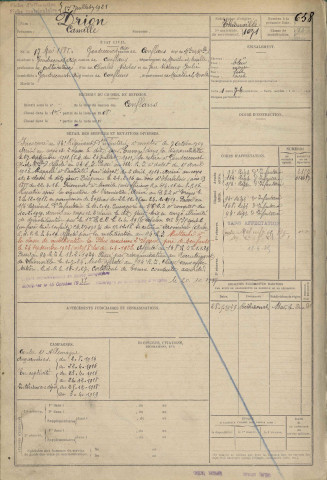 1908 - Etrangers à la subdivision : matricules n° 658-791