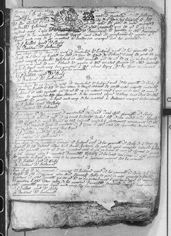 Baptêmes, Mariages, Sépultures (1692-1742)