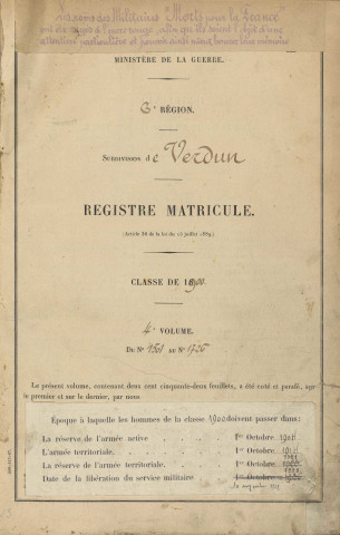 1900 - Registre matricules n° 1501-2109