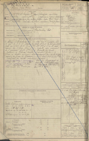 1912 - Etrangers à la subdivision : matricules n° 499-610 [table inexistante]