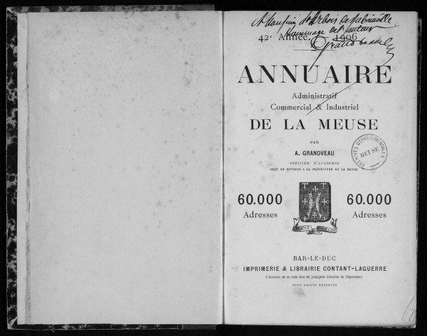 Annuaire administratif, commercial et industriel de la Meuse 1906