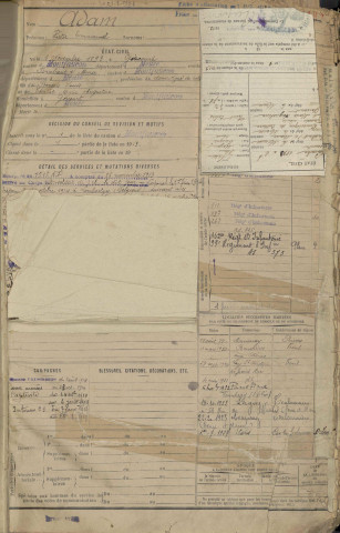 1913 - Registre matricules n° 2246-2693