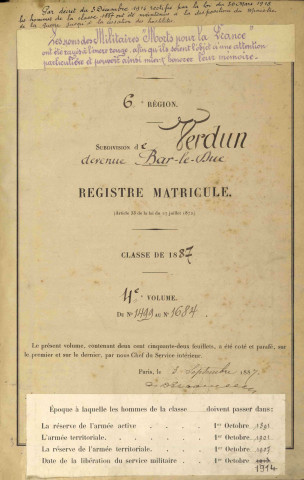 1887 - Registre matricules n° 1499-1721