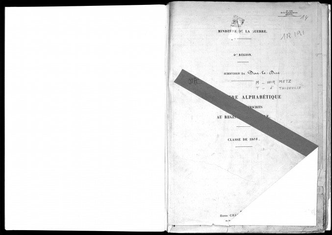 1908 - Répertoire alphabétique