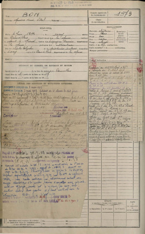 1918 - Registre matricules n° 1971-2308
