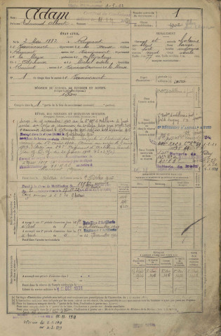 1902 - Registre matricules n° 1-500