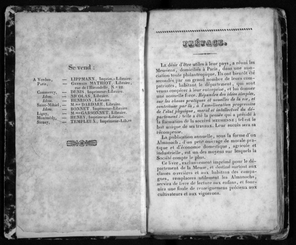 Almanach de la Meuse 1833