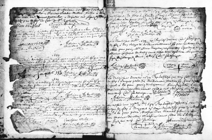 Baptêmes, Mariages, Sépultures (1688-1701)