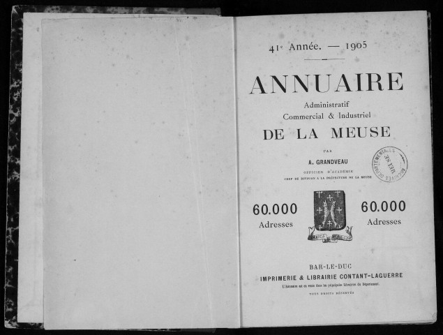 Annuaire administratif, commercial et industriel de la Meuse 1905
