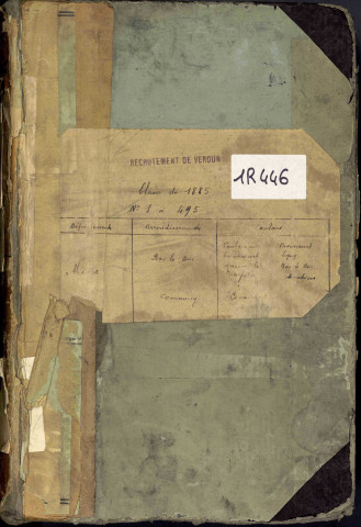 1885 - Registre matricules n° 1-495