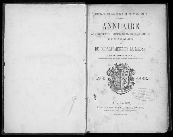 Annuaire administratif, commercial et industriel de la Meuse 1883-1884