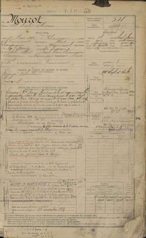 1900 - Registre matricules n° 501-1000