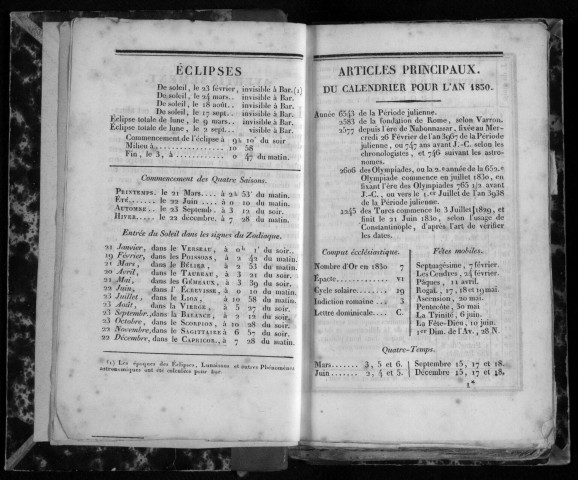 Almanach de la Meuse 1830-1832