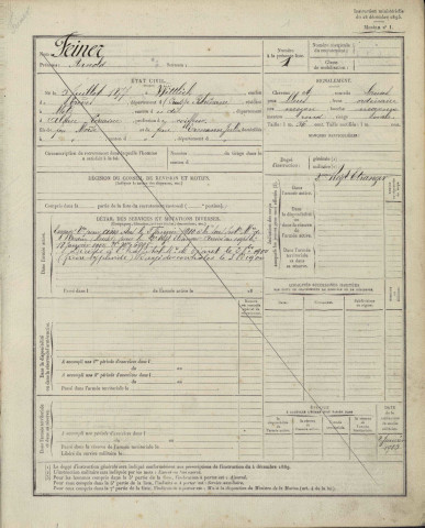 1899 - Etrangers à la subdivision : matricules n° 1-647