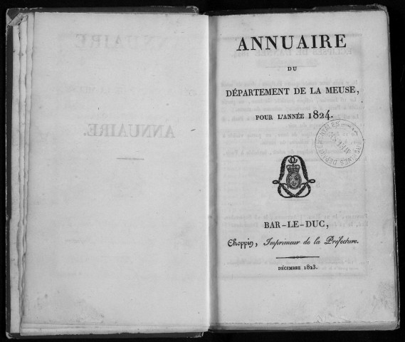 Annuaire du département de la Meuse Bar-le-Duc, 1824