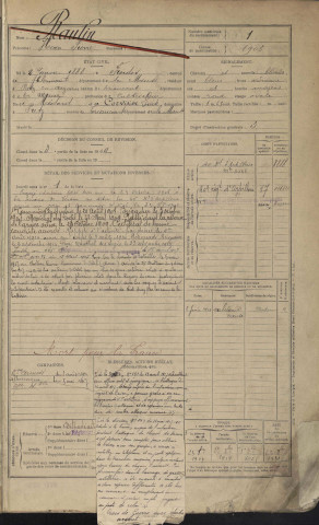 1908 - Registre matricules n° 1-500