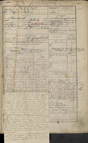 1910 - Registre matricules n° 1501-2069