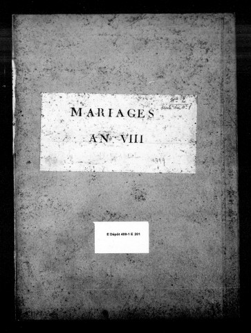 Mariages (1799-1800-VIII)