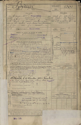 1908 - Registre matricules n° 1501-2150
