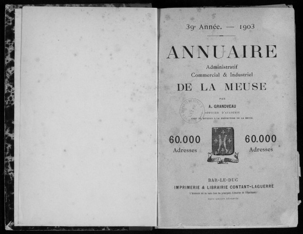 Annuaire administratif, commercial et industriel de la Meuse 1903