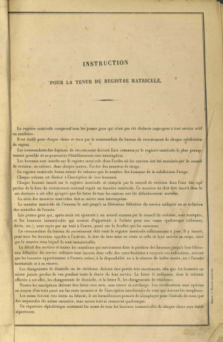 1891 - Registre matricules n° 1-494