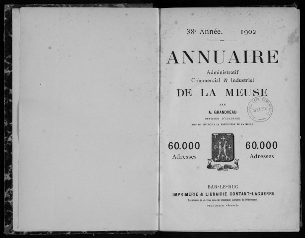 Annuaire administratif, commercial et industriel de la Meuse 1902