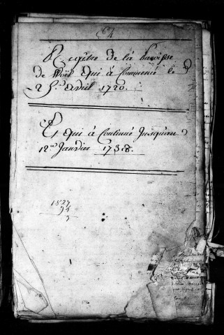Baptêmes, Mariages, Sépultures (1720-1738)