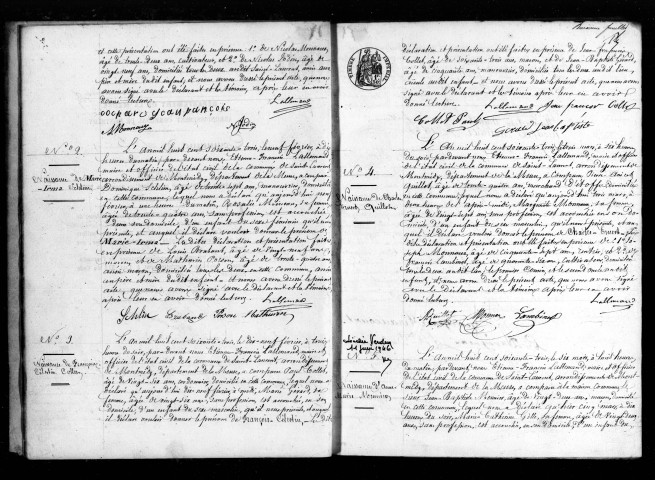 Naissances, Mariages (1863-1872)