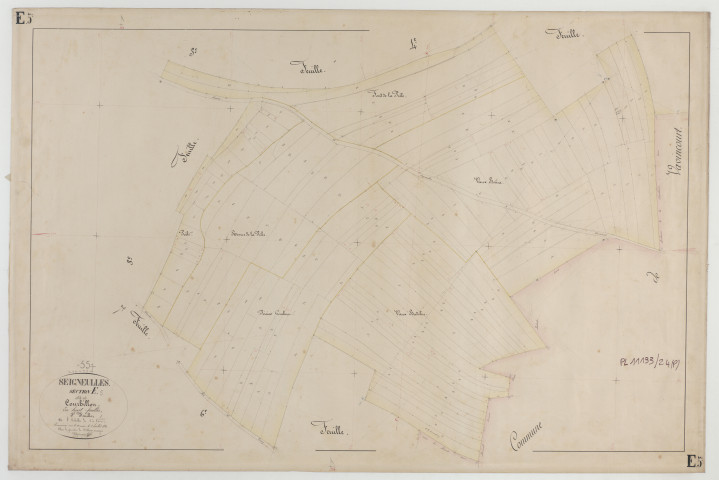 SEIGNEULLES - Section E de Courbillon feuille 05