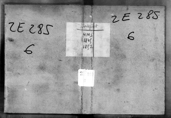 Naissances, Mariages, Décès (1843-1852)