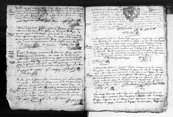 Baptêmes, Mariages, Sépultures (1741-1750)