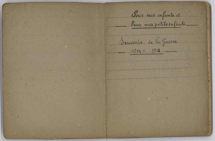 Journal de Guerre "Souvenir de Guerre" de Louis Thirion