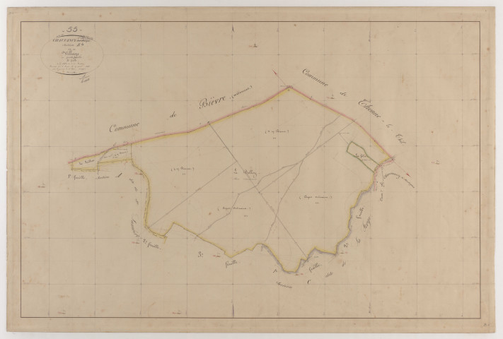 CHAUVENCY-SAINT-HUBERT - Section B - du Village - feuille 04